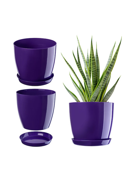 Kadax Pot Saucer Plastic Cover Pot 16cm Purple ...