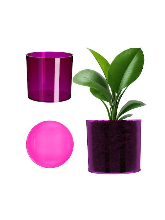 Kadax Round Purple Flower Pot Cover 14cm