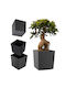 Kadax Flower Pot Cover Insert Graphite 25cm
