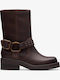 Leder Stiefeletten Damen Braun