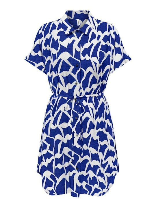 Only Life Shirt Dress Dress Blue