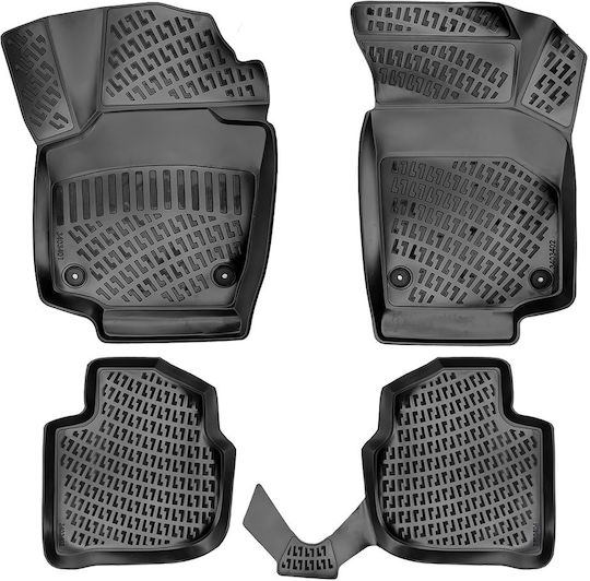 Umbrella Set Covorașe Față și Spate 4buc din Furtun pentru Seat Toledo 2012-2018 Negre