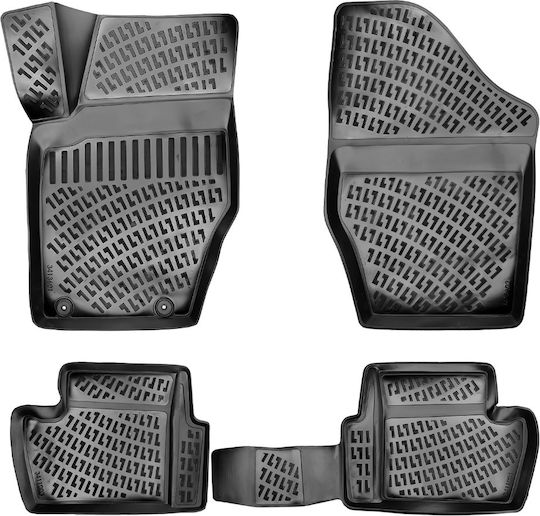 Umbrella Set Covorașe Față și Spate 4buc din Furtun pentru Peugeot 307 2001-2014 Negre