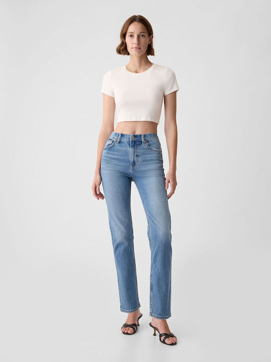 High Rise '90s Straight Τζιν Παντελόνι Medium Indigo