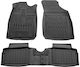 Umbrella Set of Front and Rear Mats 4pcs for Dacia Spring 2021+ Black