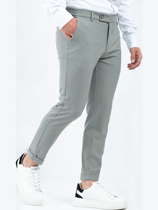 Vittorio Artist Trousers Elastic in Slim Fit Olive