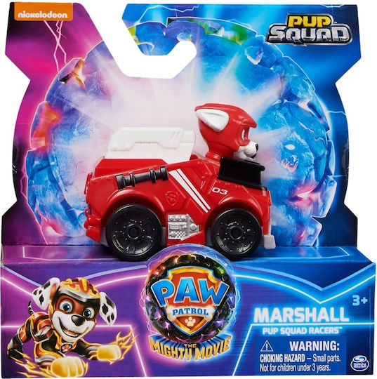 Vehicul metalic Paw Patrol Pup Squad Racers Marshall, scară 1:55