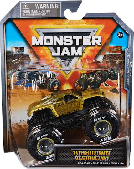 Monster Jam Металическа Количка Maximum Destruction Мащаб 1:64