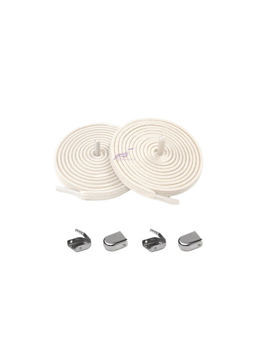 Shoelaces Elastic Beige 2pcs 100cm