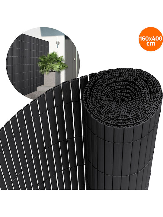 ECD Germany Bamboo Fencing Plastic with Whole Reed 1.6x4m