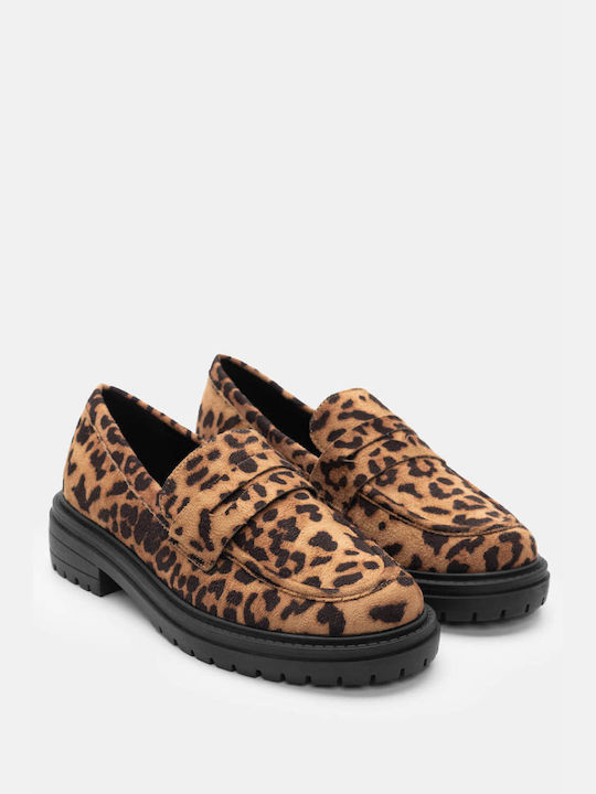 Moccasins with Lug Sole 4326413-Animal Print