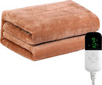 Electric Blanket Brown 190W 130x180cm