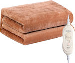 Electric Blanket Brown 190W 130x180cm