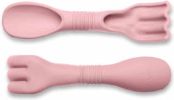 Scrunch Shovel & Rake for the Beach made of Silicone Pink 5cm