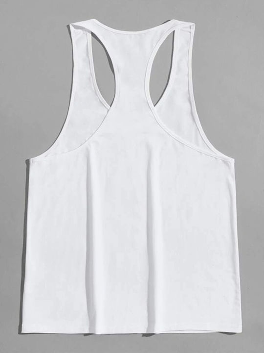 Kids Moda Men's Athletic Sleeveless Blouse White