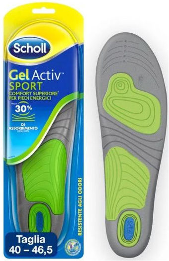 Scholl Gel Activ Sport Ανατομικοί Πάτοι Παπουτσιών Κατά των Οσμών για Άντρες 1τμχ