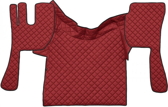 Cedauto Set of Front and Rear Mats 4pcs for Volvo FH 2002-2012 Red