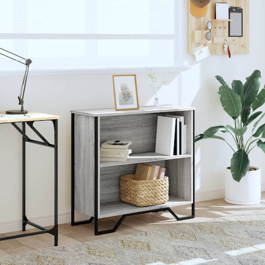 Grey Bookcase 80x31x74.5cm