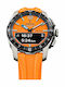 Festina Digital Men's Watch Chronograph Battery with Orange Rubber Strap
