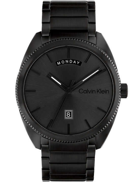 Calvin Klein Progress Ανδρικό Ρολόι 42mm Χρονογράφος Μπαταρίας με Ασημί Μεταλλικό Μπρασελέ