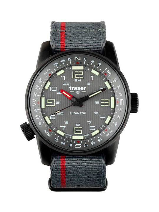 Traser H3 P68 Pathfinder T100 Watch Battery with Gray Fabric Strap