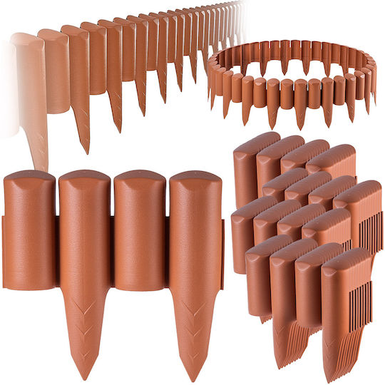 Kadax Garden Edging Border 10m Lawn Edging Terracotta Plastic