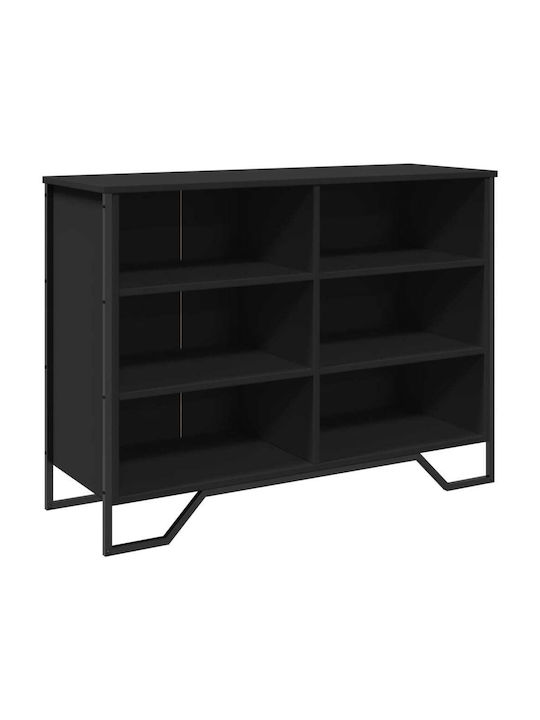 Sideboard made of Wood & Metal Black 101x35.5x74.5cm