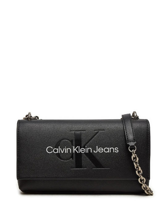 Sculpted Ew Flap Women's Clutch Black