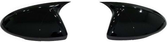 Mirror Covers Compatible Opel Insignia A 2008-2017 Glossy Black Batman Style