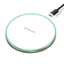 Techsuit Kabelloses Ladegerät (Qi Pad) 15W Weiß...