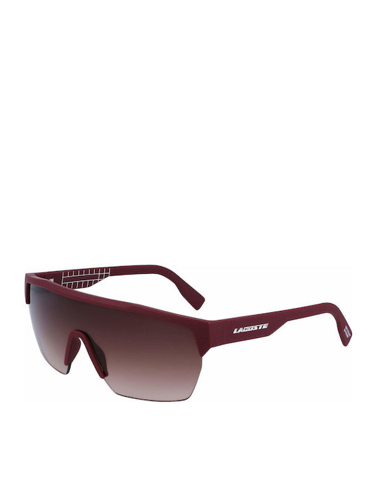 Lacoste Ochelari de soare Burgundy cu Plastic Cadru & Burgundy Lentilă