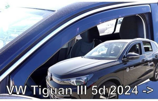 Heko Set of Windbreakers Front Car Dark Fime for Volkswagen Tiguan 2024+ 2pcs