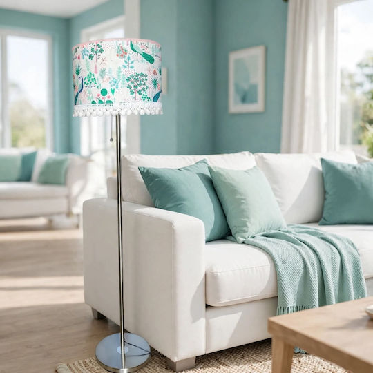 Floor Lamp Frost Green Feathers Dimensions 1.65*35*20 E27