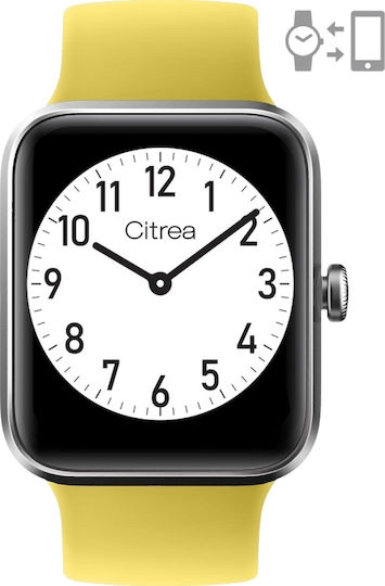Q&Q Citrea Smartwatch με Παλμογράφο (Κίτρινο)