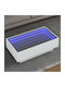 Rectangular Coffee Table Glass with LED White L90xW50xH30cm.