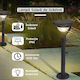 Lampă solară LED 2 moduri de fixare IP65 material ABS baterie 4.5 V 200 mAh 450 lumeni 42.5 x 15 cm alb cald