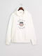 Sweatshirt with Hood White