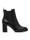 Damen Chelsea Stiefeletten mit hohem Absatz Schwarz