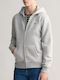 Kids Sweatshirt Cardigan with Hood and Pockets Light Grey Melange