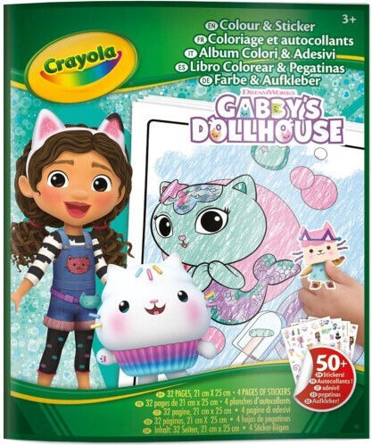 Crayola Gabbys Dollhouse Βιβλίο Ζωγραφικής Χρωμοσελίδων & Αυτοκόλλητα Gabby Dollhouse 04-7025