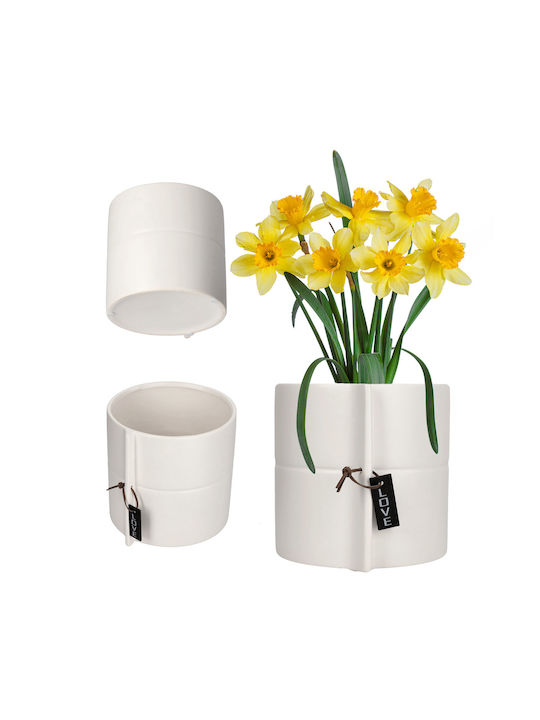 Kadax Flower Pot in White Color 148999