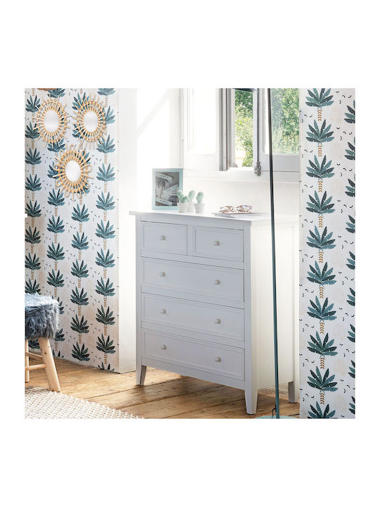 A-s Charme Wooden Chest of Drawers with 5 Drawe...