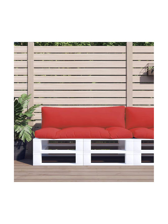 vidaXL Waterproof Bench Cushion for Palette with Backrest Red 2 Pieces