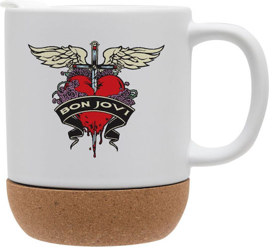 Koupakoupa Bon Jovi Κούπα Κεραμική με Καπάκι 330ml