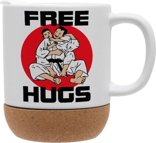 Koupakoupa Judo Free Hugs Mug Ceramic with Lid 330ml