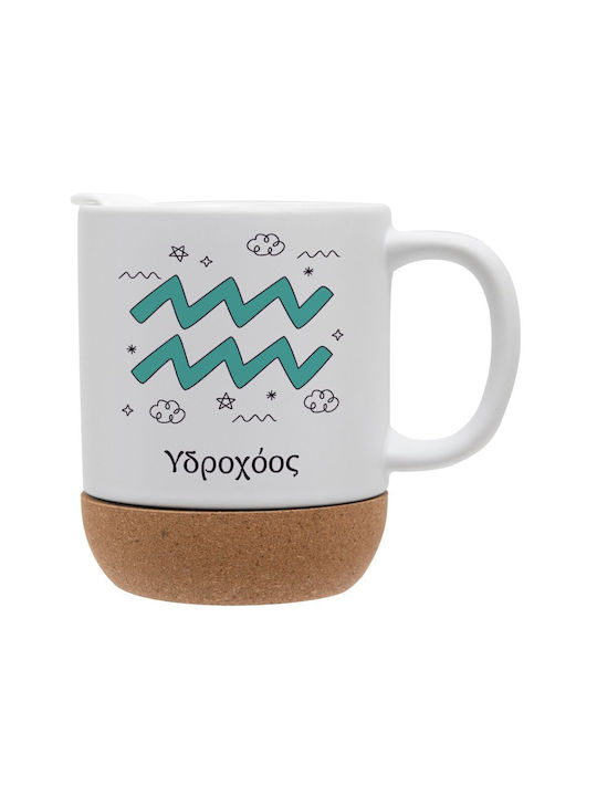 Koupakoupa Zodii Vărsător Cană Ceramică cu Capac 330ml