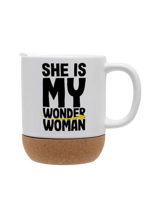 Koupakoupa Mug Ceramic with Lid Red 330ml