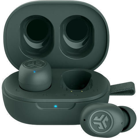 Jlab JBuds Mini Bluetooth хендсфри Слушалки с Устойчивост на Пот и Кутийка за Зареждане Sage Gray