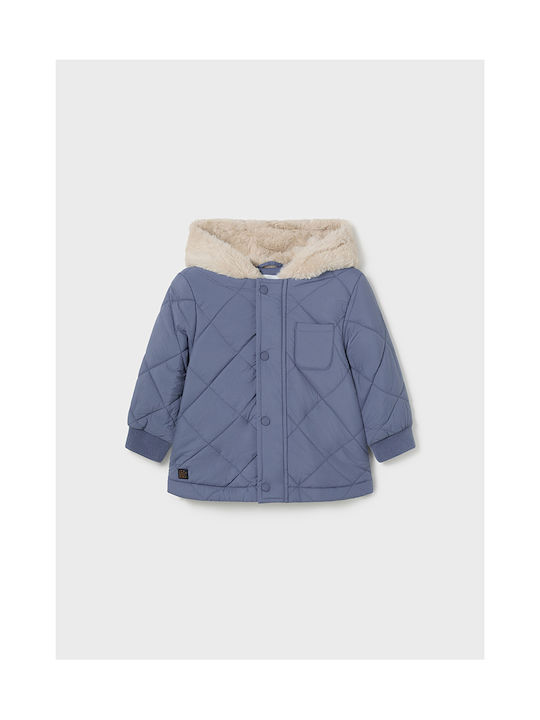 Mayoral Kids Casual Jacket with Hood Grey