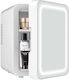 Mini Cosmetic Fridge Flippy Dual Heating Cooling Function Portable 8l White